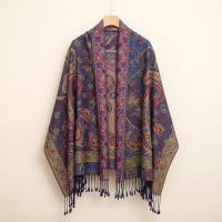 Soft Pashmina Shawl & Scarf for Women, Jacquard Brocade, Shawl, Sarong or Head Wraps