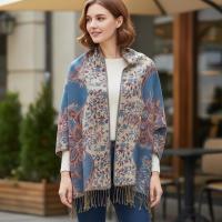 Shiny Pashmina Shawl & Scarf for Women, Jacquard Brocade, Head Wraps