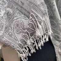 Reversible Soft Pashmina Shawl & Scarf for Women, Jacquard Brocade, Shawl, Sarong or Head Wraps