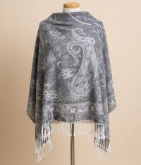 Reversible Soft Pashmina Shawl & Scarf for Women, Jacquard Brocade, Shawl, Sarong or Head Wraps