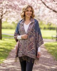 Soft Pashmina Shawl & Scarf for Women, Jacquard Brocade, Shawl, Sarong or Head Wraps