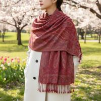 Reversible Soft Pashmina Shawl & Scarf for Women, Jacquard Brocade, Shawl, Sarong or Head Wraps