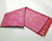 Reversible Soft Pashmina Shawl & Scarf for Women, Jacquard Brocade, Shawl, Sarong or Head Wraps