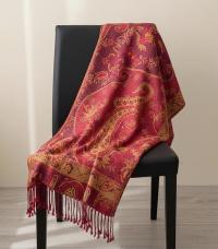 Reversible Soft Pashmina Shawl & Scarf for Women, Jacquard Brocade, Shawl, Sarong or Head Wraps