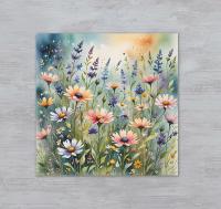 Flowers - Original Art Card - Single Card or Bulk 10 Pack of Gift Cards