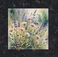 Flowers - Original Art Card - Single Card or Bulk 10 Pack of Gift Cards
