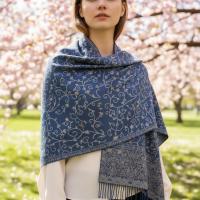 Thick & Soft Pashmina Shawl and Scarf for Women, Jacquard Brocade, Blanket Shawl