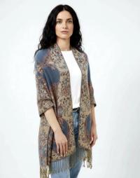 Shiny Pashmina Shawl & Scarf for Women, Jacquard Brocade, Head Wraps