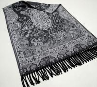 Reversible Thick Soft Pashmina Shawl & Scarf for Women, Jacquard Brocade, Blanket Scarf, Head Wraps