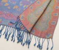 Soft Pashmina Shawl & Scarf for Women, Jacquard Brocade, Shawl, Sarong or Head Wraps