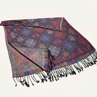Reversible Soft Pashmina Shawl & Scarf for Women, Jacquard Brocade, Shawl, Sarong or Head Wraps