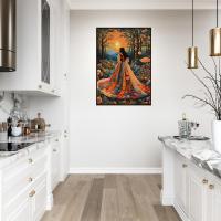 Floral Forest Print - Framed or Unframed - Original Art - Print on Paper
