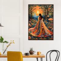 Floral Forest Print - Framed or Unframed - Original Art - Print on Paper