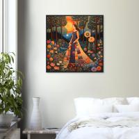 Floral Forest Print - Framed or Unframed - Original Art - Print on Paper
