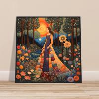 Floral Forest Print - Framed or Unframed - Original Art - Print on Paper