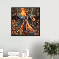 Floral Forest Print - Framed or Unframed - Original Art - Print on Paper