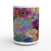 Floral Cups -  Large and Small Ceramic Mugs