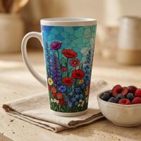 Latte 17oz Ceramic Mug - Coffee or Tea Cup, Extra Tall