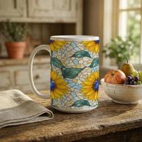 Floral Cups -  Large and Small Ceramic Mugs