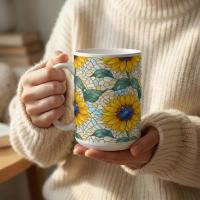 Floral Cups -  Large and Small Ceramic Mugs