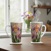 Latte 17oz Ceramic Mug - Coffee or Tea Cup, Extra Tall