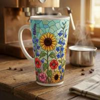 Latte 17oz Ceramic Mug - Coffee or Tea Cup, Extra Tall