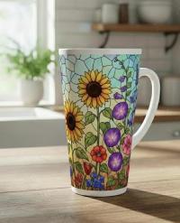 Latte 17oz Ceramic Mug - Coffee or Tea Cup, Extra Tall