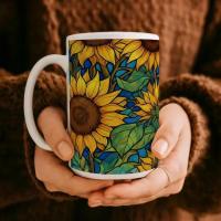 Floral Cups -  Large and Small Ceramic Mugs