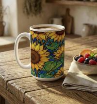 Floral Cups -  Large and Small Ceramic Mugs