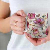 Floral Cups -  Large and Small Ceramic Mugs