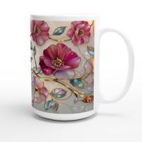 Floral Cups -  Large and Small Ceramic Mugs