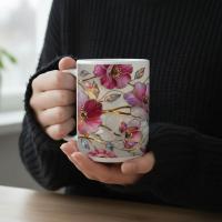 Floral Cups -  Large and Small Ceramic Mugs