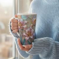 Latte 17oz Ceramic Mug - Coffee or Tea Cup, Extra Tall