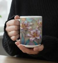Floral Cups -  Large and Small Ceramic Mugs