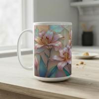 Floral Cups -  Large and Small Ceramic Mugs