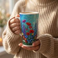 Latte 17oz Ceramic Mug - Coffee or Tea Cup, Extra Tall