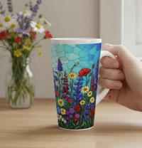 Latte 17oz Ceramic Mug - Coffee or Tea Cup, Extra Tall