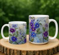 Floral Cups -  Large and Small Ceramic Mugs