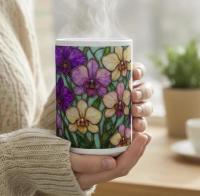 Floral Cups -  Large and Small Ceramic Mugs