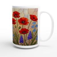 Floral Cups -  Large and Small Ceramic Mugs
