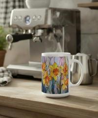 Floral Cups - Large and Small Ceramic Mugs