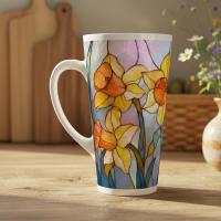 Latte 17oz Ceramic Mug - Coffee or Tea Cup, Extra Tall