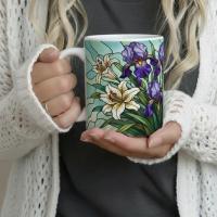 Floral Cups -  Large and Small Ceramic Mugs