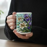 Floral Cups -  Large and Small Ceramic Mugs