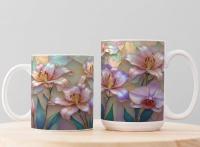 Floral Cups -  Large and Small Ceramic Mugs