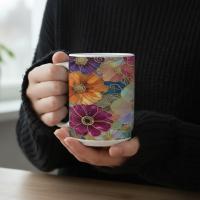 Floral Cups -  Large and Small Ceramic Mugs