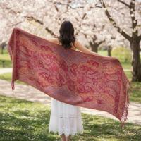 Reversible Soft Pashmina Shawl & Scarf for Women, Jacquard Brocade, Shawl, Sarong or Head Wraps
