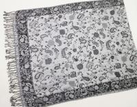 Soft Pashmina Shawl & Scarf for Women, Jacquard Brocade, Blanket Scarf, Head Wraps