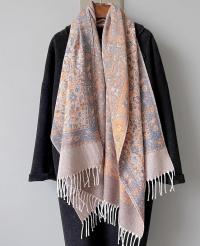 Thick Pashmina Shawl & Scarf for Women, Jacquard Brocade, Blanket Shawl, Wrap