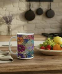 Floral Cups -  Large and Small Ceramic Mugs